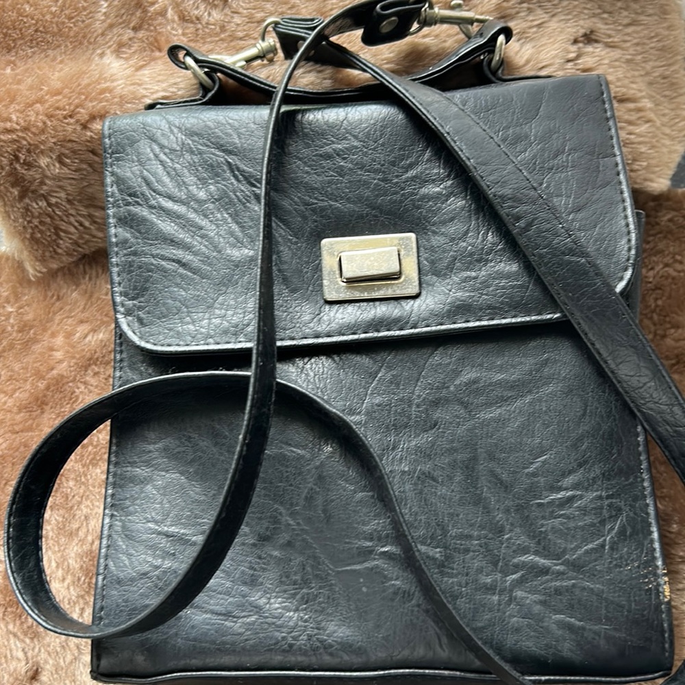 Vintage Black buckle crossbody purse used